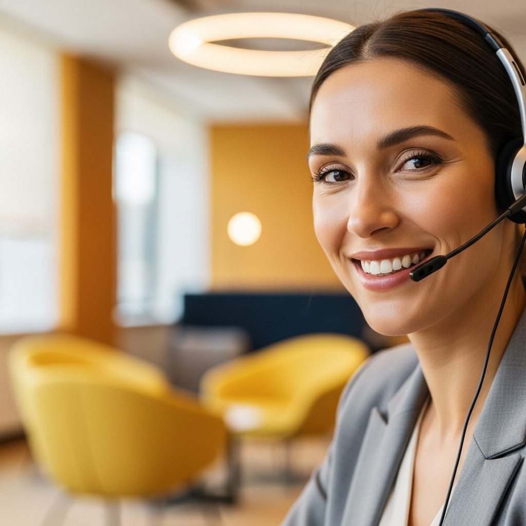 Friendly customer support representative